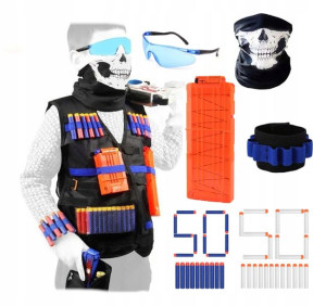 Akcesoria Do Nerf Kamizelka 100 Strzałek Okulary