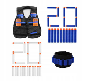 Akcesoria Do Nerf 40 Strzałek Opaska Kamizelka