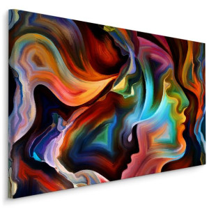 Obraz CANVAS Abstrakcyjne Kolorowe Twarze 3D 30cm x 20cm