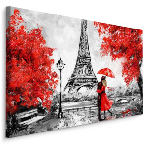 Obraz do Sypialni Wieża Eiffla Drzewa DEKOR 120cm x 80cm