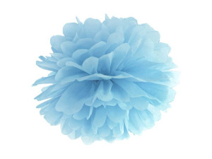 Pompon Bibułowy J.niebieski 25cm