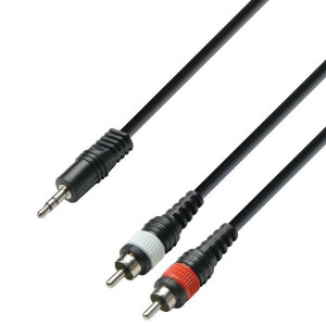 Kabel audio jack stereo 3,5 mm – 2 x cinch męskie, K3 YWCC 0600 6m