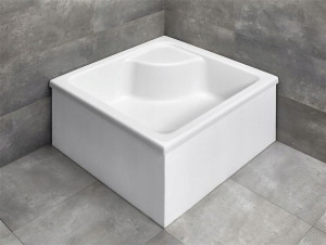 Brodzik kwadratowy głęboki RADAWAY Naxos C 80x80