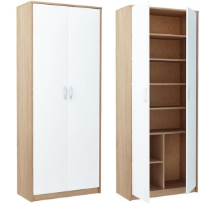 Półka Regał R004 Biuro Kolor Sonoma-biały Szafa 74cm