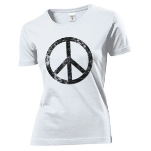 Koszulka damska PEACE LOVE Pacyfa XL Biały