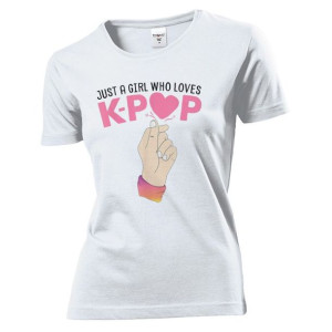 Koszulka damska Dziewczyna która kocha K-POP XL Biały