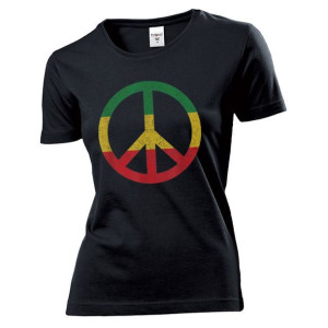 Koszulka damska PEACE LOVE Reggae Jamajka XXL Czarny