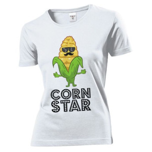 Koszulka damska Corn star kolba kukurydzy XL Biały