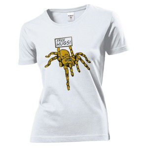 Koszulka damska Tarantula pająk przytulanie M Biały