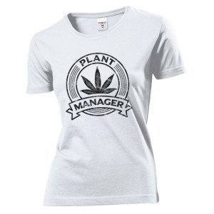 Koszulka damska Plant manager marihuana liść M Biały