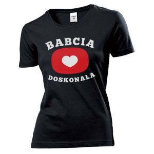 Koszulka damska Babcia doskonała dzień Babci XXL Czarny