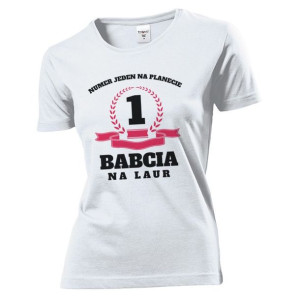 Koszulka damska Babcia na laur dzień Babci XL Biały