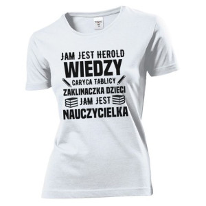Koszulka damska Jam jest Nauczycielka M Biały