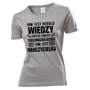 Koszulka damska Jam jest Nauczycielka S Szary