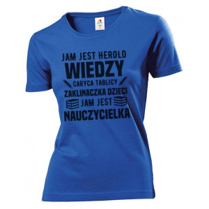 Koszulka damska Jam jest Nauczycielka XL Niebieski