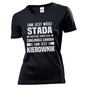 Koszulka damska Jam jest Kierownik L Czarny