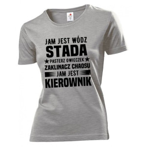 Koszulka damska Jam jest Kierownik S Szary