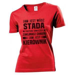 Koszulka damska Jam jest Kierownik XL Czerwony