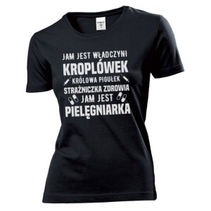 Koszulka damska Jam jest Pielęgniarka XL Czarny