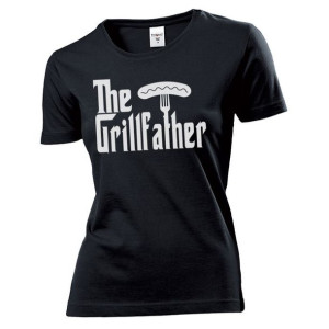Koszulka damska The Godfather Grillfather na grila S Czarny