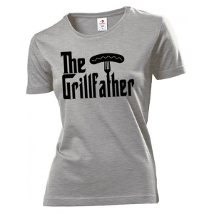 Koszulka damska The Godfather Grillfather na grila L Szary