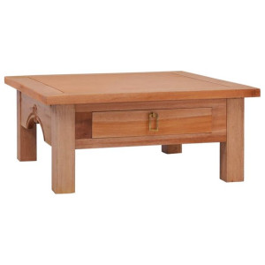 Stolik kawowy, 68x68x30 cm, lite drewno mahoniowe