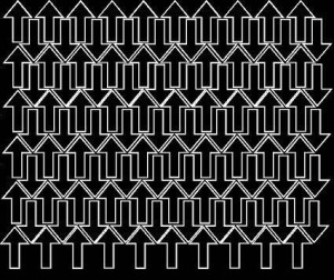 Naklejka strzałki strzałka 3x2cm 110 szt czarny  matowy
