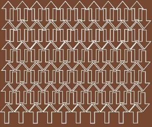 Naklejka strzałki strzałka 3x2cm 110 szt brązowy z połyskiem