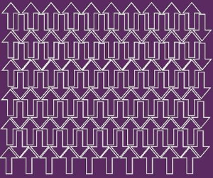 Naklejka strzałki strzałka 3x2cm 110 szt fioletowy z połyskiem