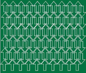Naklejka strzałki strzałka 3x2cm 110 szt zielony matowy