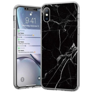 Wozinsky Marble żelowe etui pokrowiec marmur Samsung Galaxy A42 5G czarny