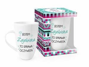 Porcelanowy kubek JESTEM ZAJEBISTA 400 ml