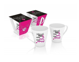 Kubek Glamour Jestem jak prąd: Czasem kopię 300 ml