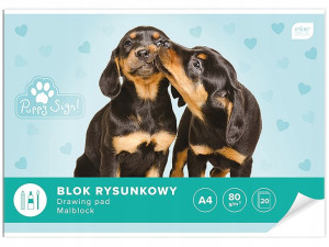 INTERDRUK Blok rysunkowy A3 BIAŁY 20 kartek PIES