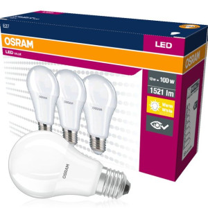 Żarówka LED A60 E27 13W = 100W 1521lm 2700K Ciepła OSRAM VALUE 3-PAK