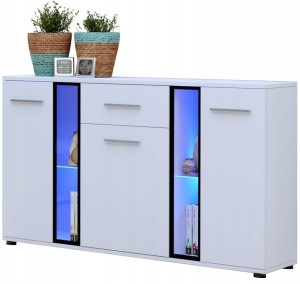 Nowoczesna Komoda CUBE biały mat 140 cm