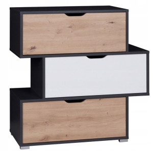 komoda EVO szuflady grafit dąb artisan