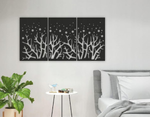 Dekoracja na ścianę PANEL AŻUROWY OBRAZ 3D P3-8040