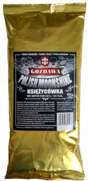 Drożdże Gorzelnicze Turbo Księżycówka Aż 130l 21%