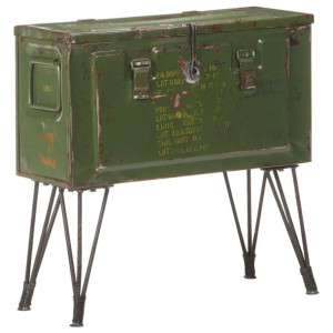 Skrzynia w militarnym stylu, 68x24x66 cm, żelazo