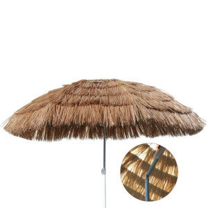 Parasol plażowy hawajski, 160 cm, beżowy