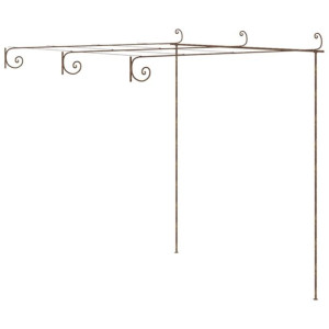 Pergola ogrodowa, antyczny brąz, 3x3x2,5 m, żelazo