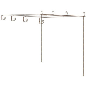 Pergola ogrodowa, antyczny brąz, 4x3x2,5 m, żelazo