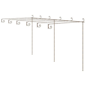 Pergola ogrodowa, antyczny brąz, 6x3x2,5 m, żelazo