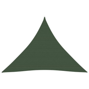 Żagiel przeciwsłoneczny, 160 g/m², ciemnozielony, 5x5x5 m, HDPE