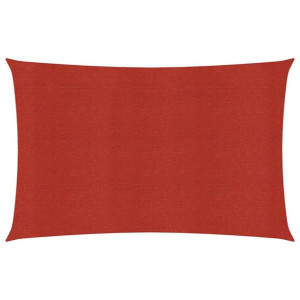 Żagiel przeciwsłoneczny, 160 g/m², czerwony, 3x4,5 m, HDPE
