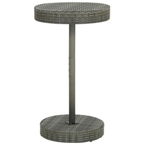 Stolik ogrodowy, szary, 60,5x106 cm, polirattan