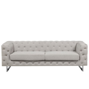 Sofa 3-osobowa beżowa VISSLAND