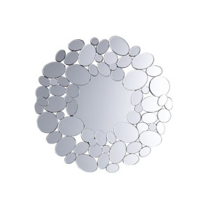 Lustro ścienne ø 70 cm srebrne LIMOGES