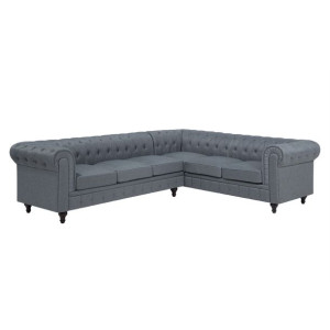 Narożnik lewostronny szary CHESTERFIELD
